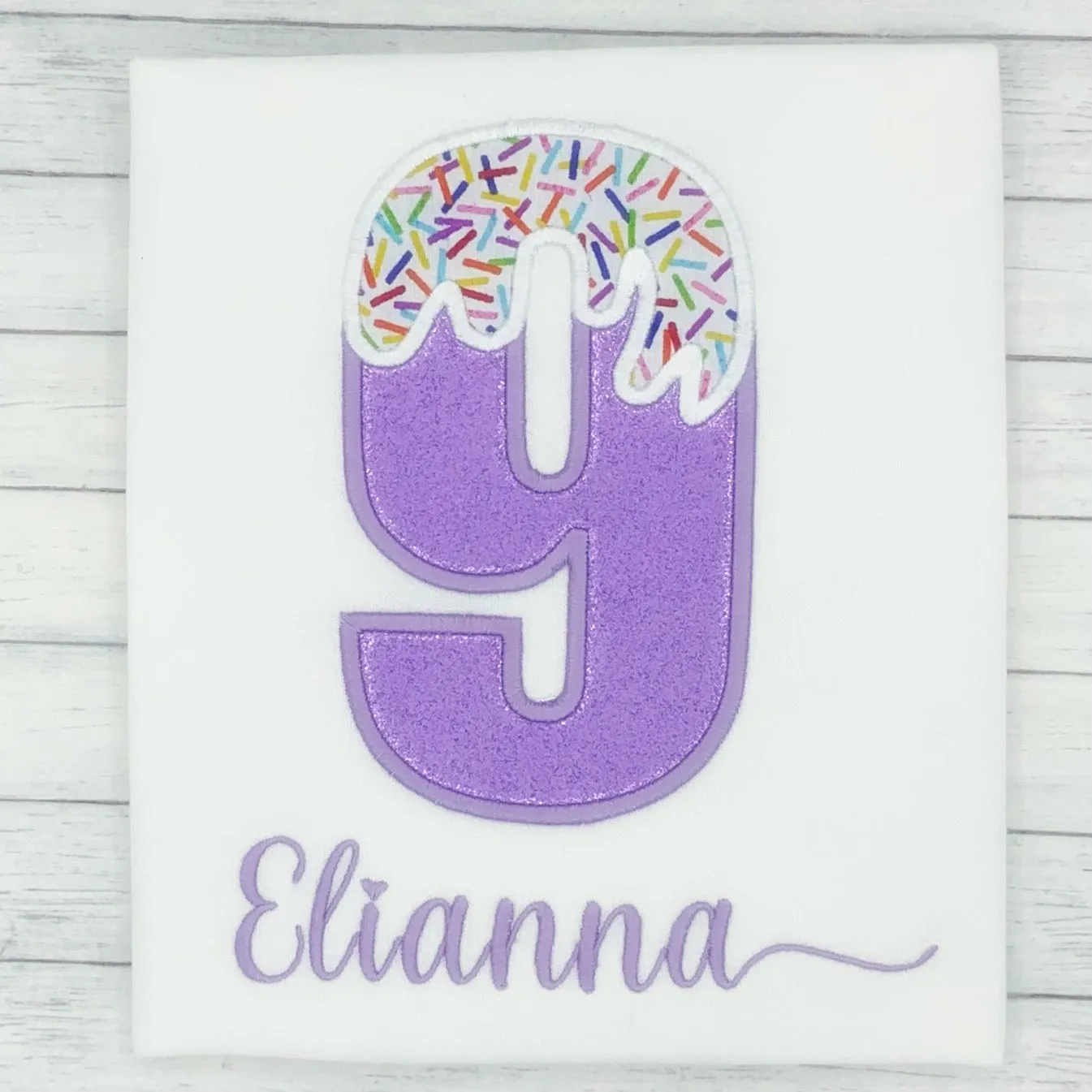 Number Sprinkles Girl Birthday Shirt (age 1-9)