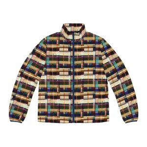 NuPlaid 04 Men’s Puffer Jacket – Timeless Plaid Design with Modern Festival Flair