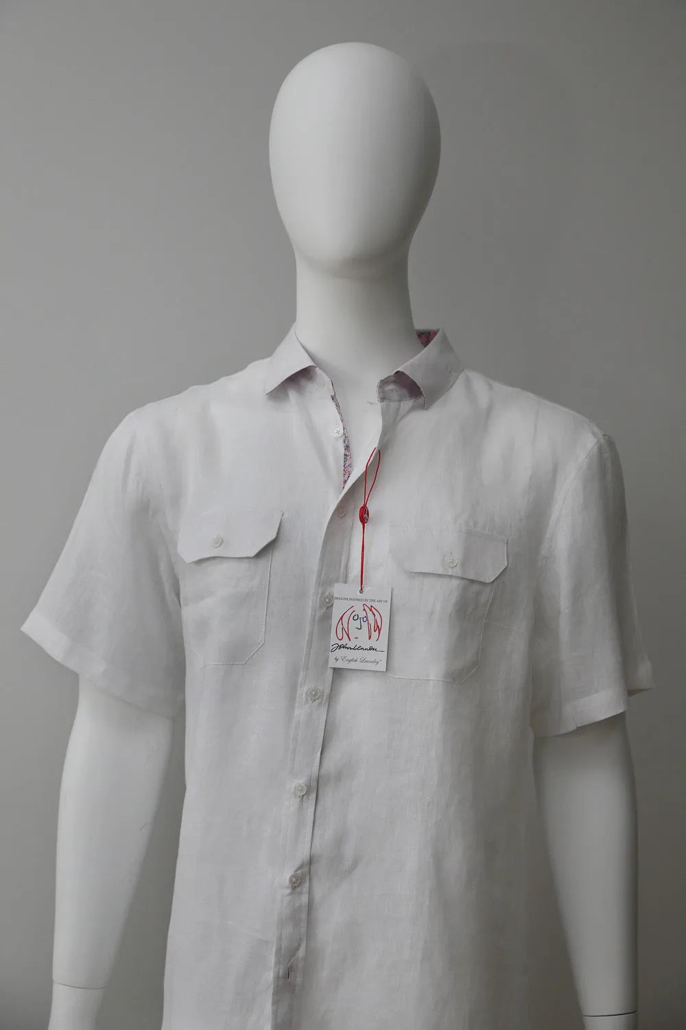 OAKWELL Short Sleeve Safari Shirt White