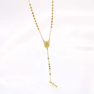Our Lady of the Cross Tassel 18k Gold Plated Virgencita Necklace