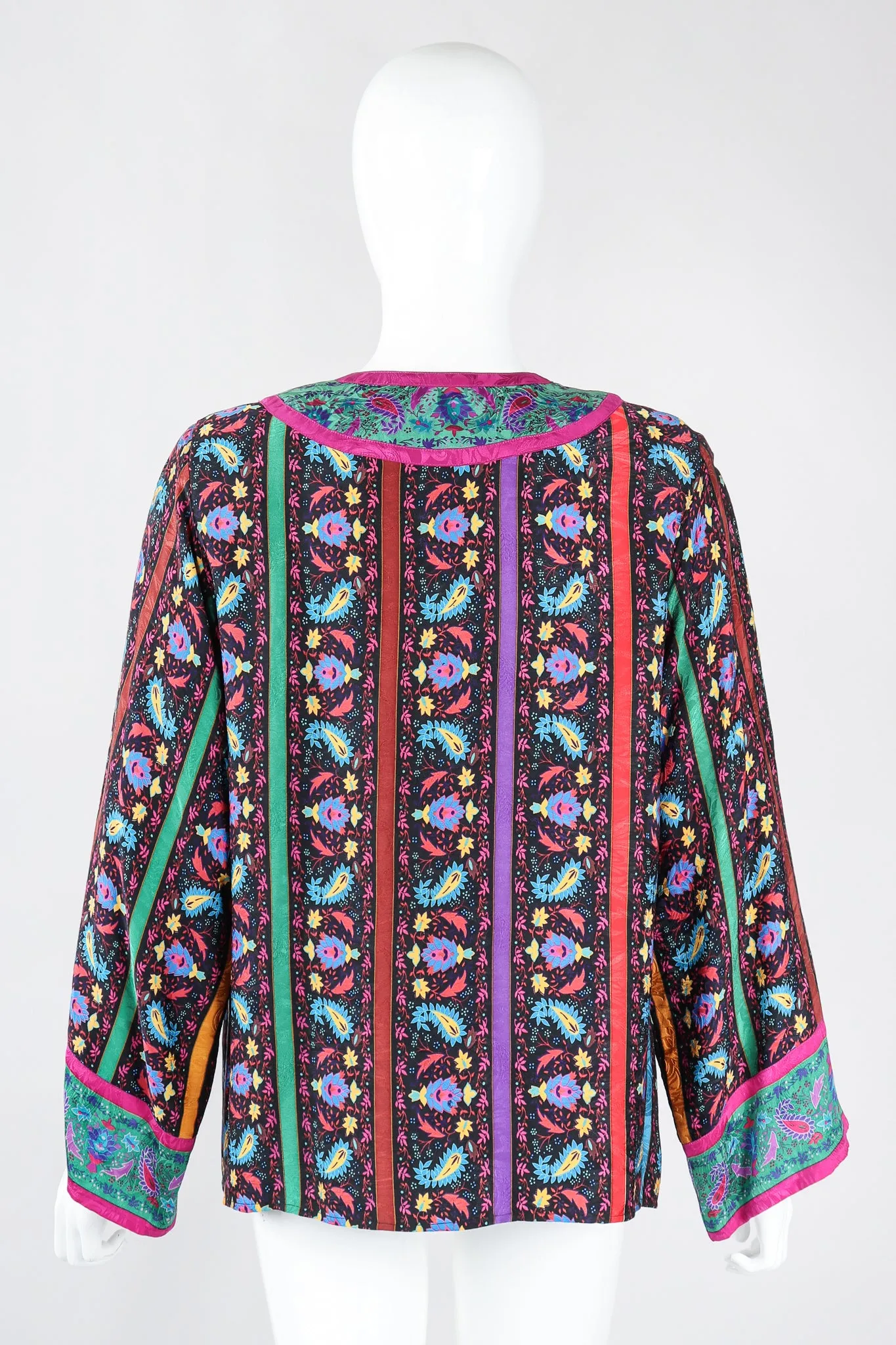 Paisley Stripe Blouse & Skirt Set