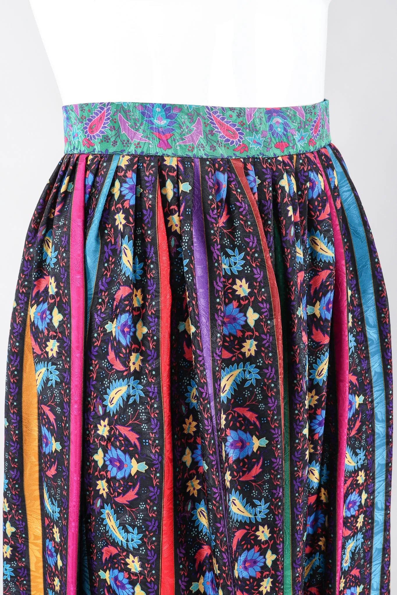 Paisley Stripe Blouse & Skirt Set