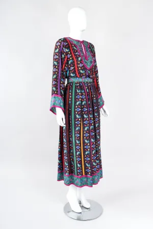 Paisley Stripe Blouse & Skirt Set
