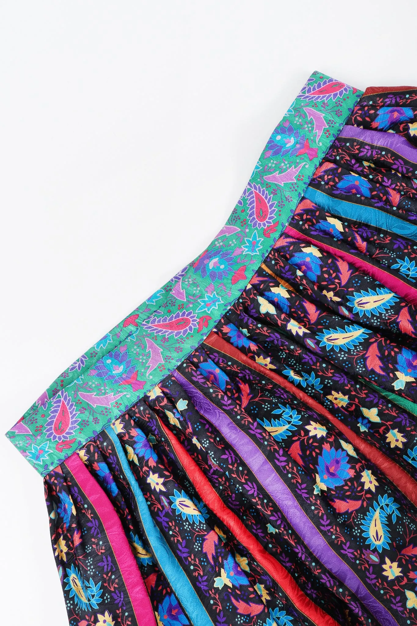 Paisley Stripe Blouse & Skirt Set