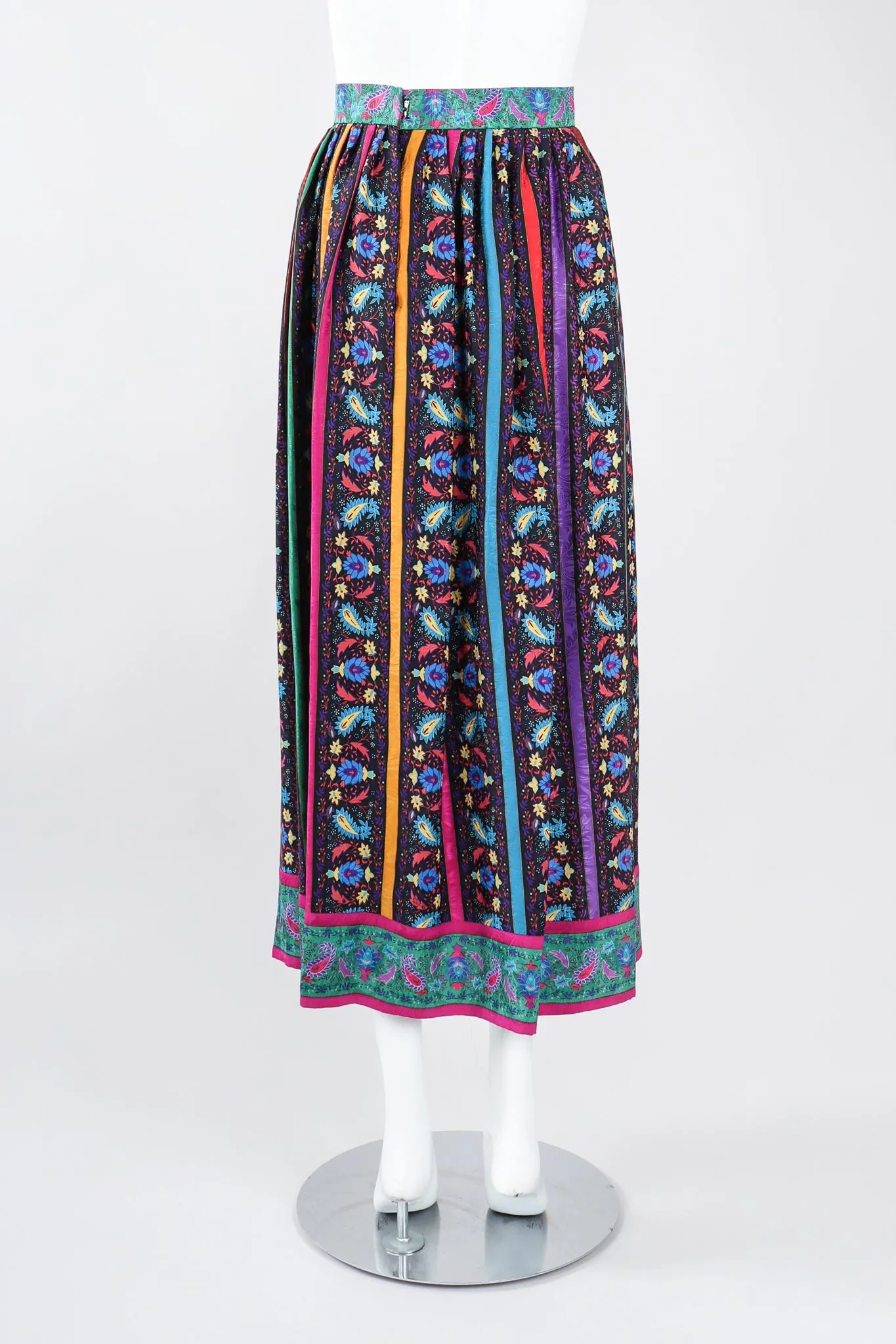 Paisley Stripe Blouse & Skirt Set