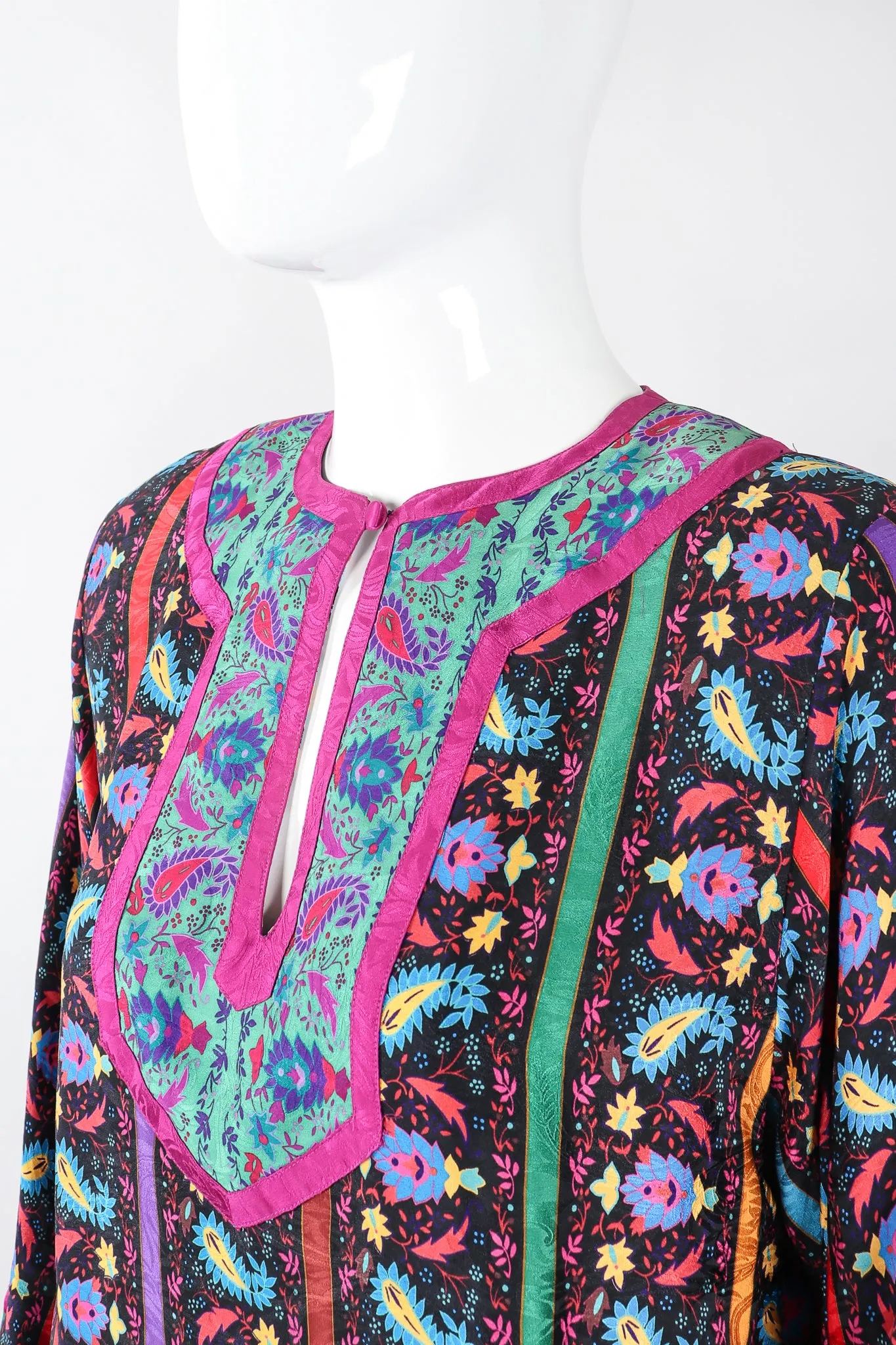 Paisley Stripe Blouse & Skirt Set