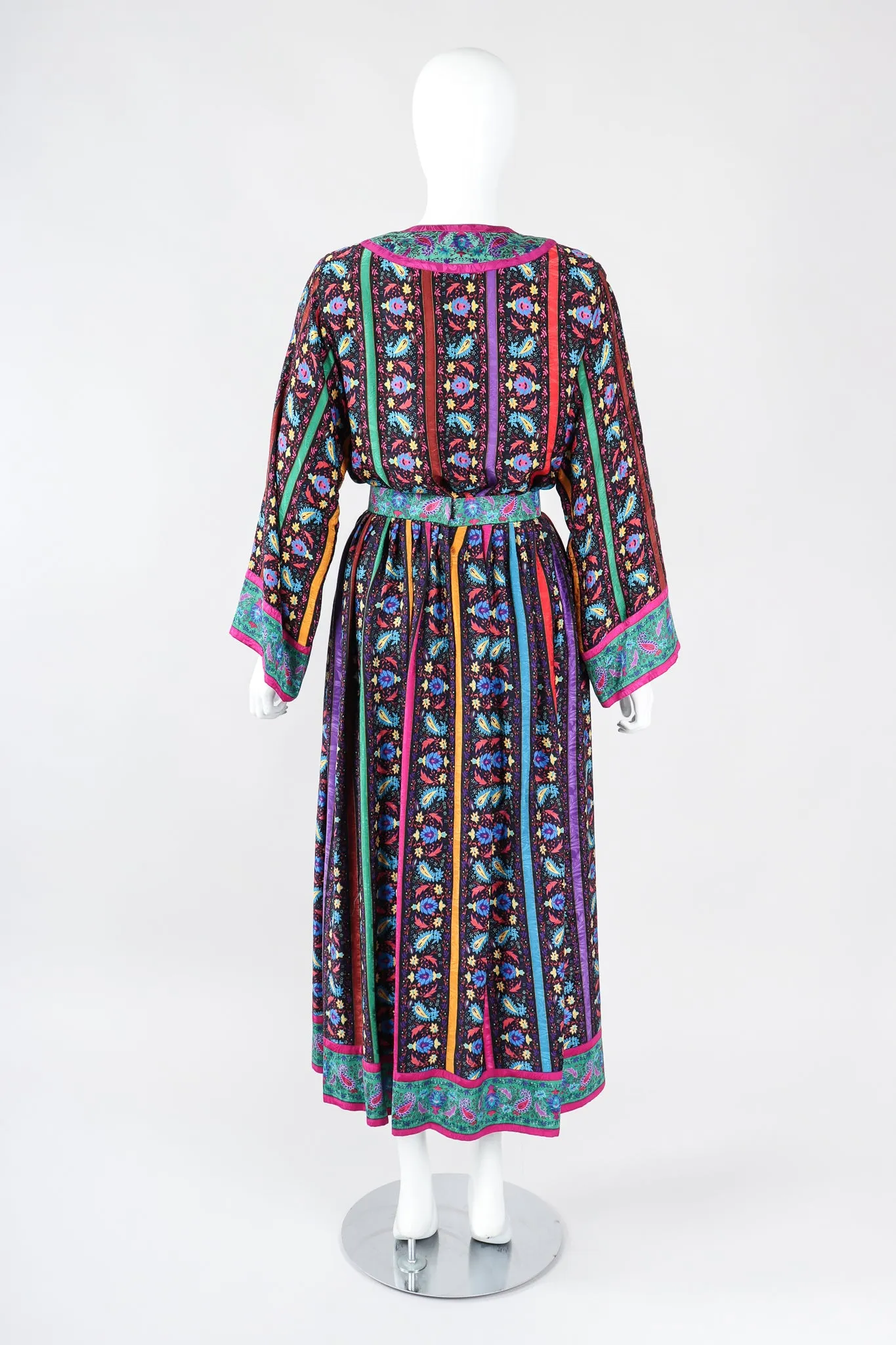 Paisley Stripe Blouse & Skirt Set