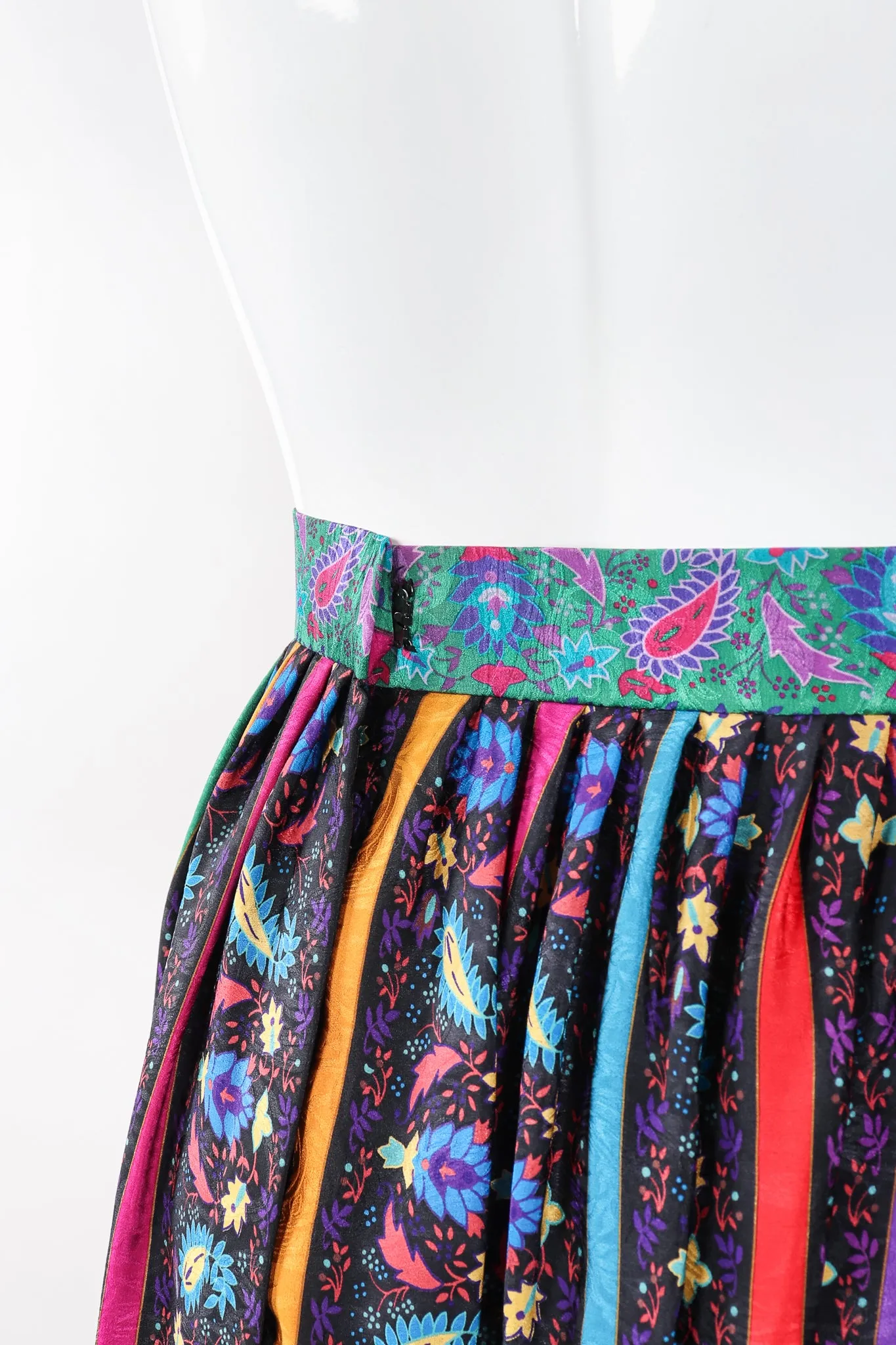 Paisley Stripe Blouse & Skirt Set