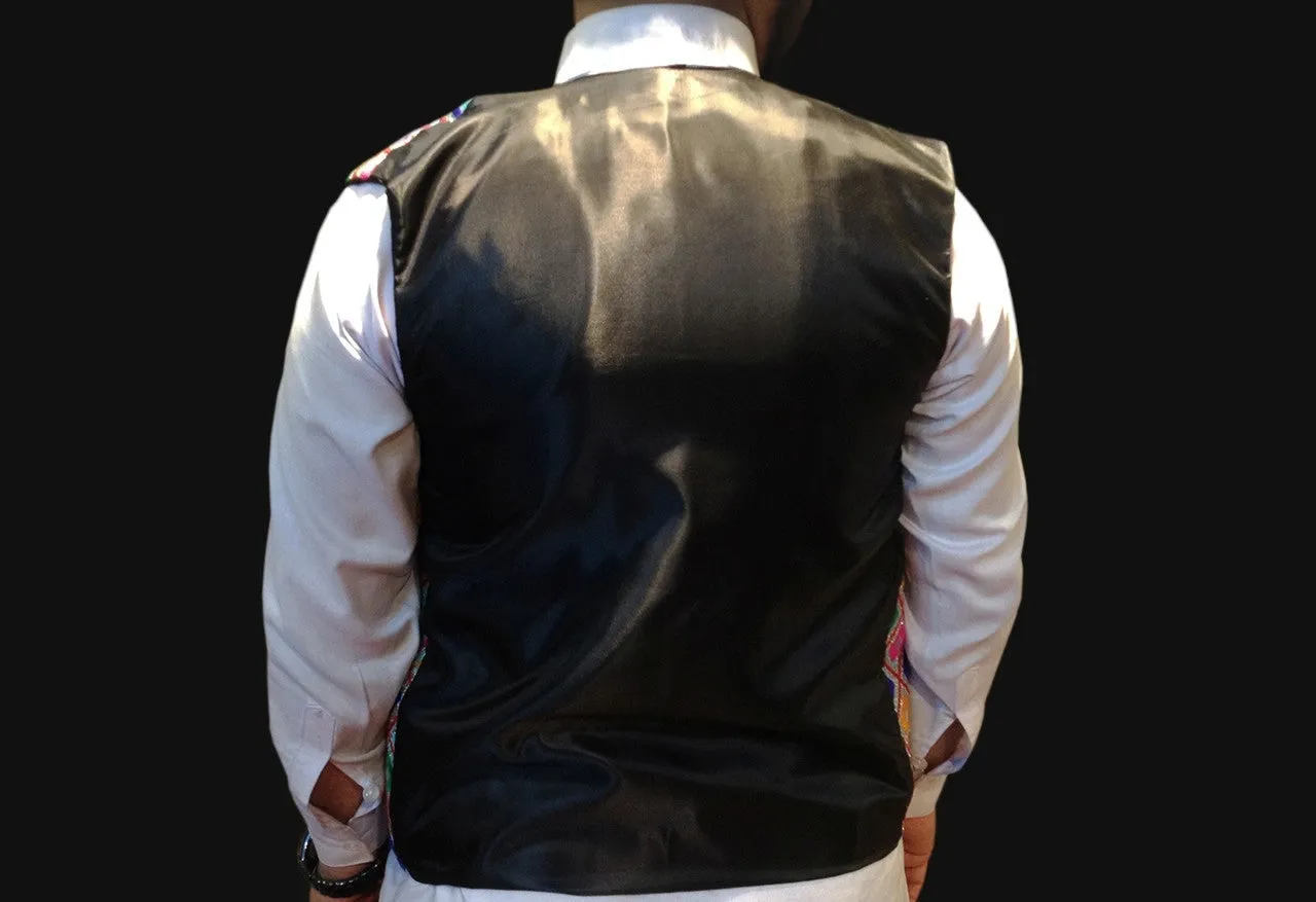 Pashtun Afghan Waistcoat – Handmade Mirror Work