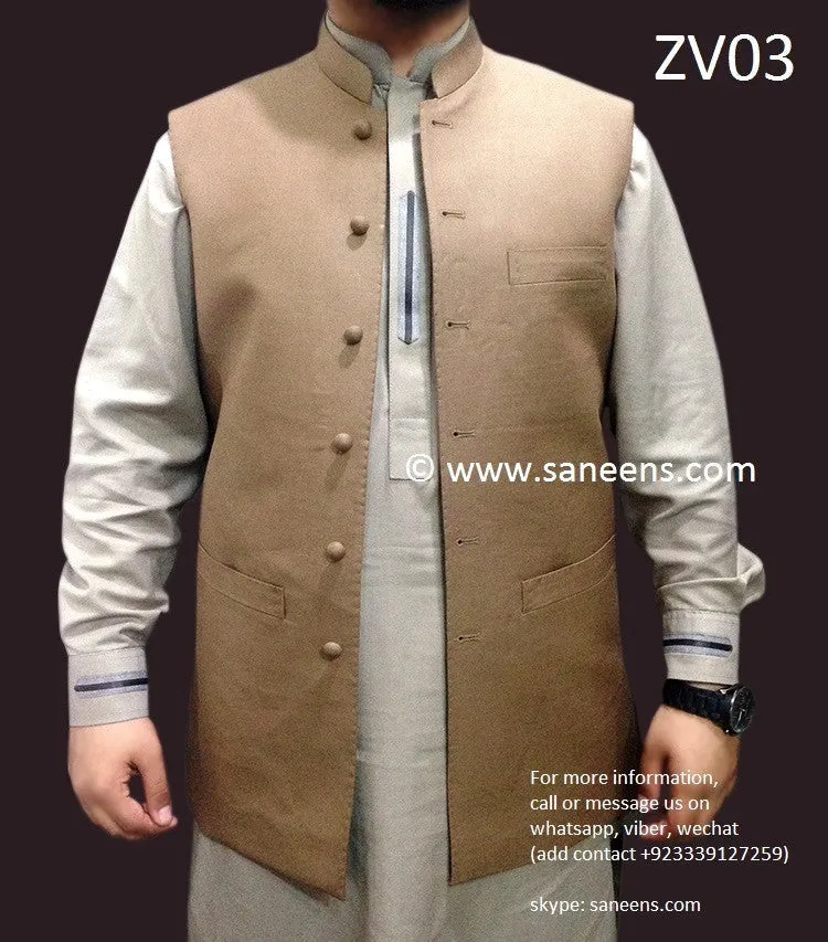 Pashtun Vest in Camel Color