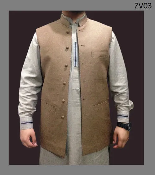 Pashtun Vest in Camel Color