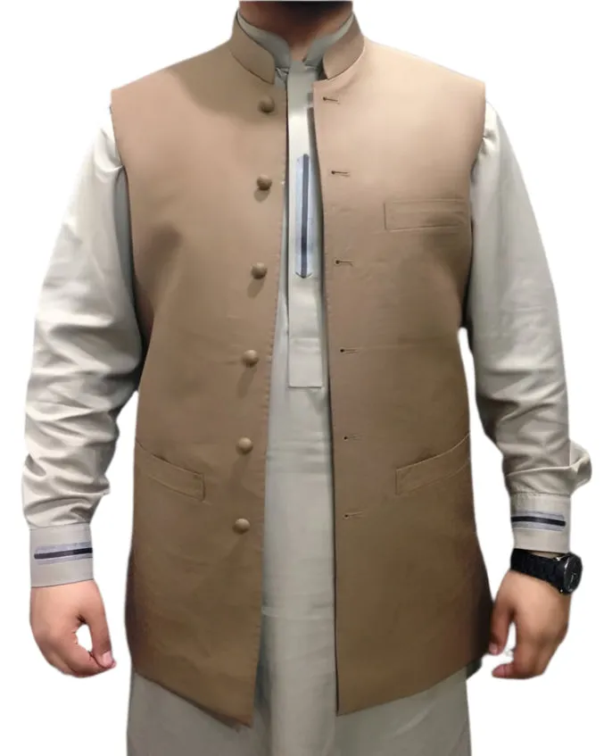 Pashtun Vest in Camel Color