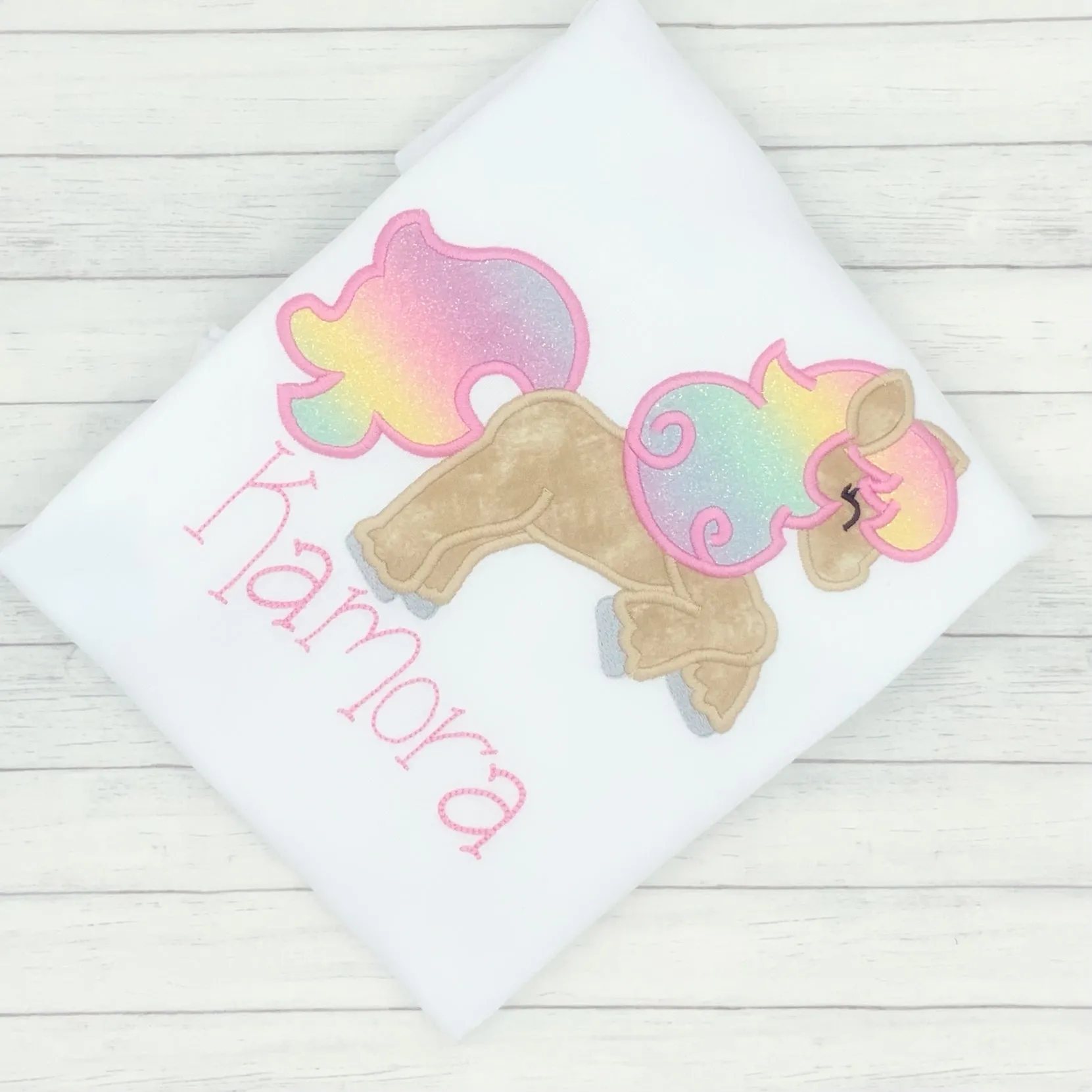 Pony w/ Ombre Hair Name Shirt
