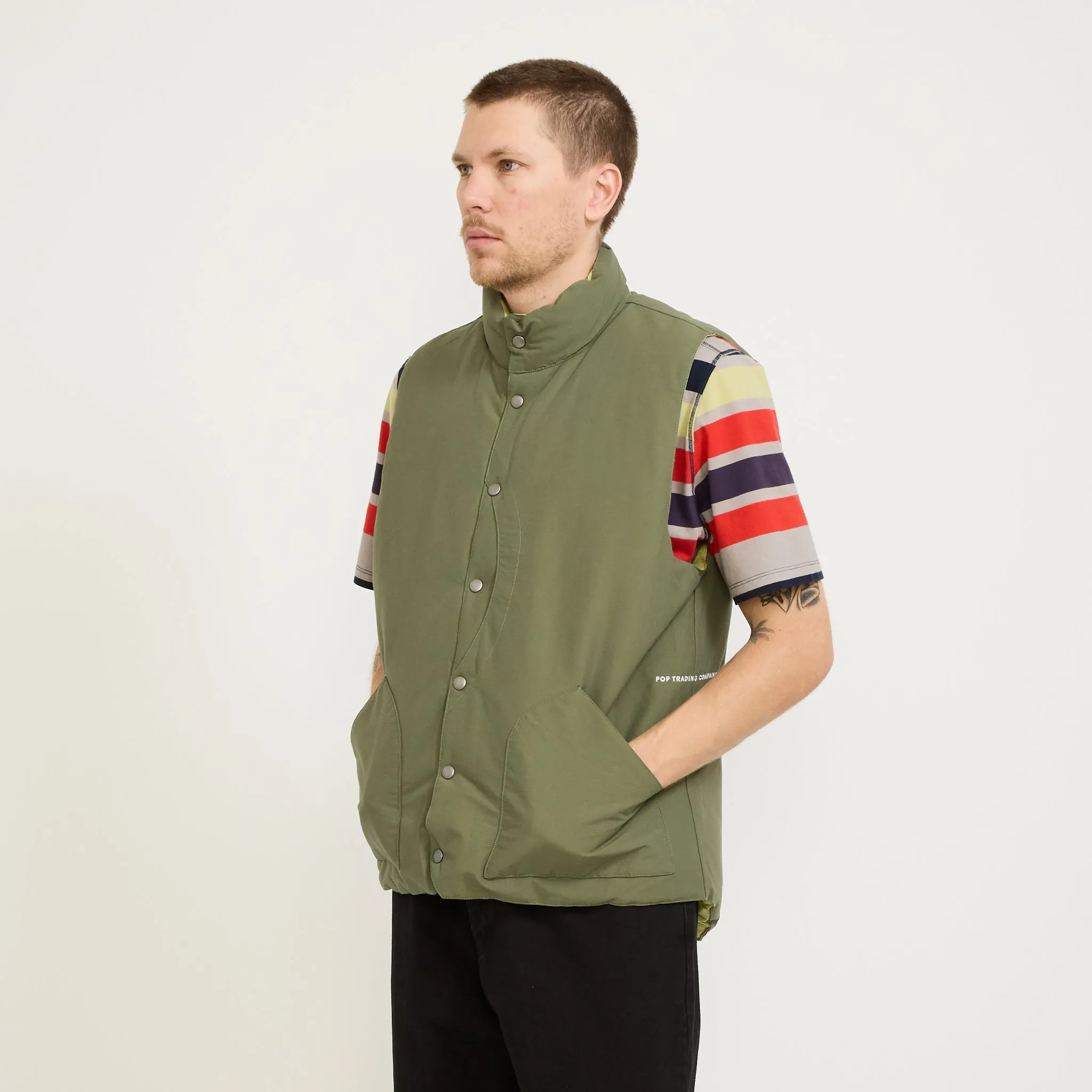 Quilted Reversible Vest Four Leaf Clover