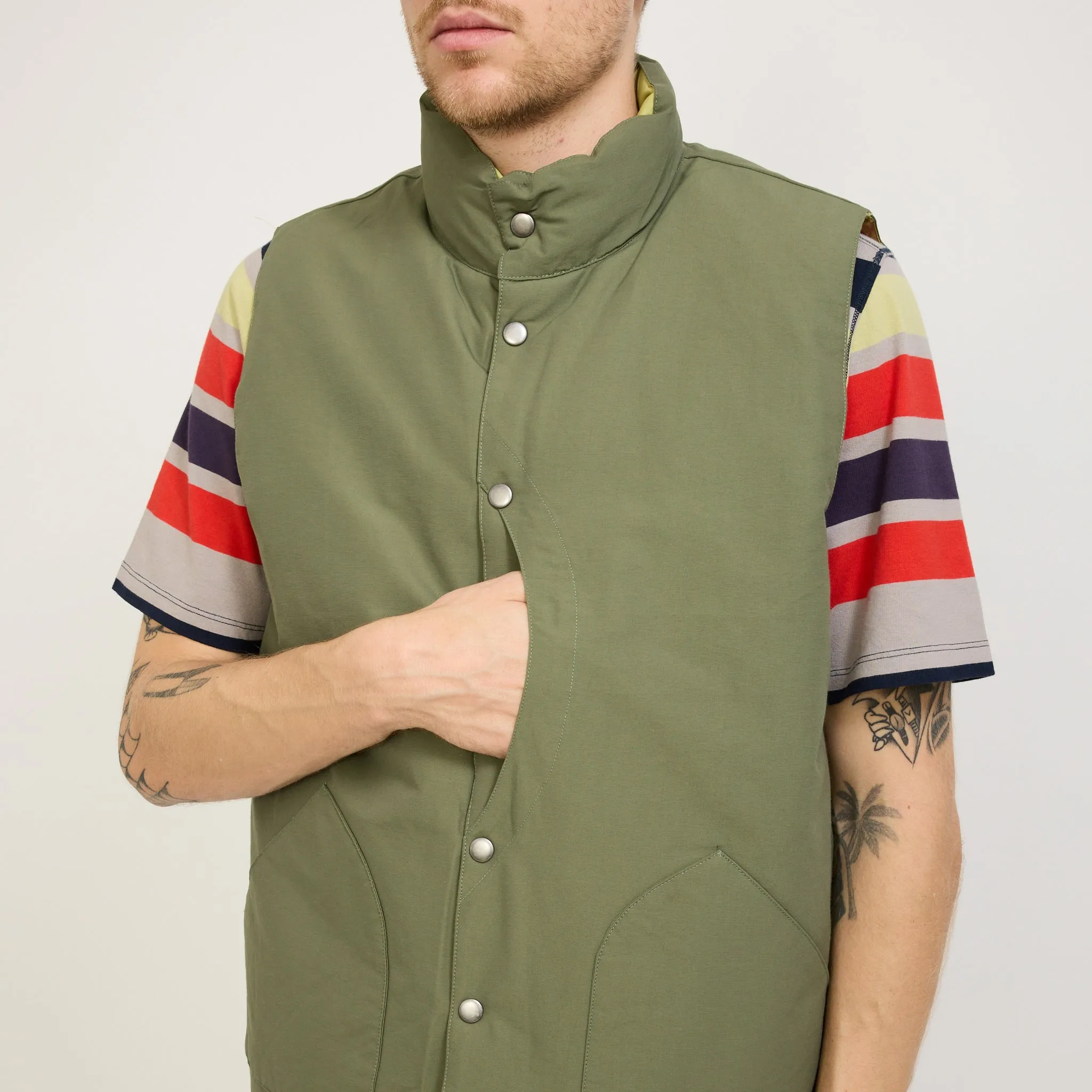 Quilted Reversible Vest Four Leaf Clover