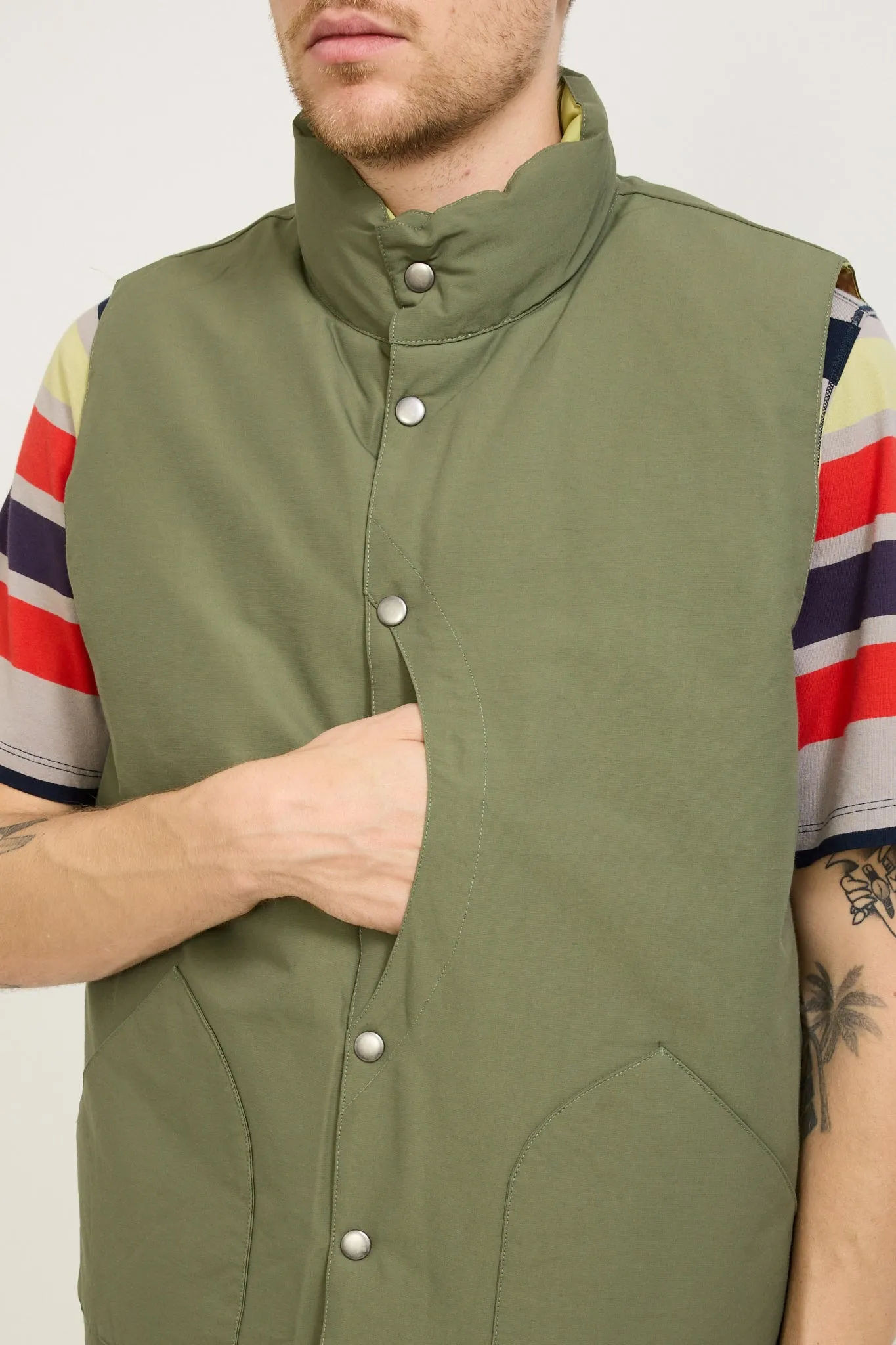 Quilted Reversible Vest Four Leaf Clover