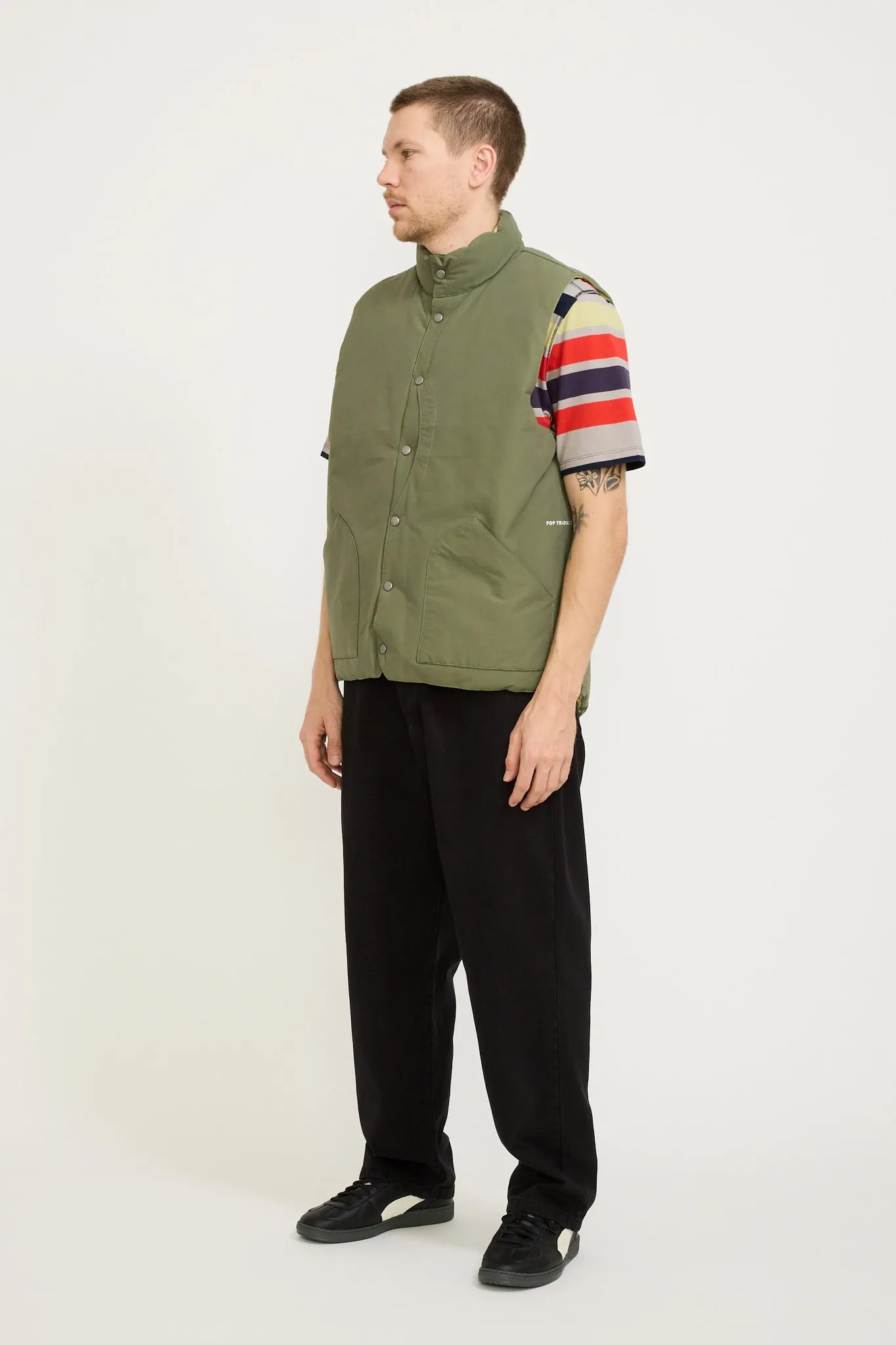Quilted Reversible Vest Four Leaf Clover