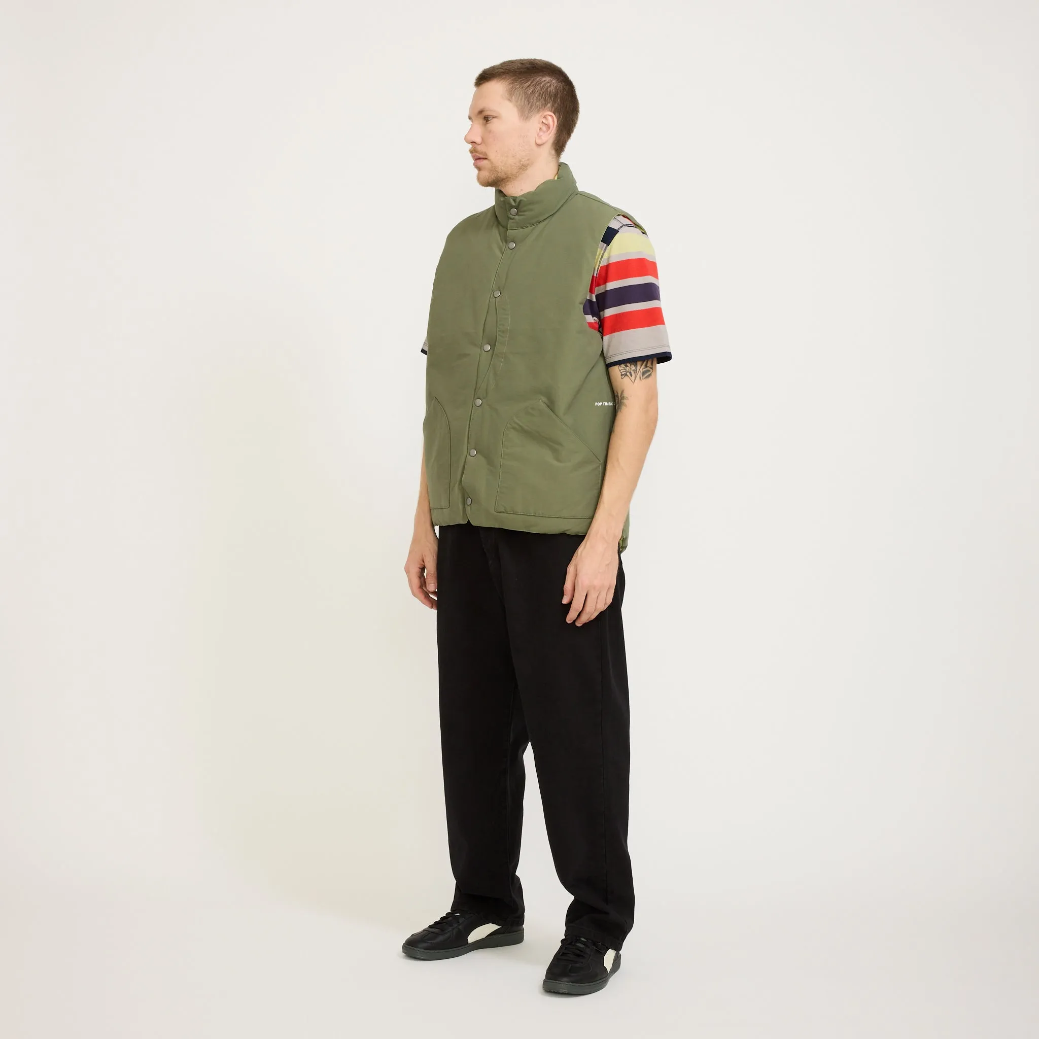 Quilted Reversible Vest Four Leaf Clover