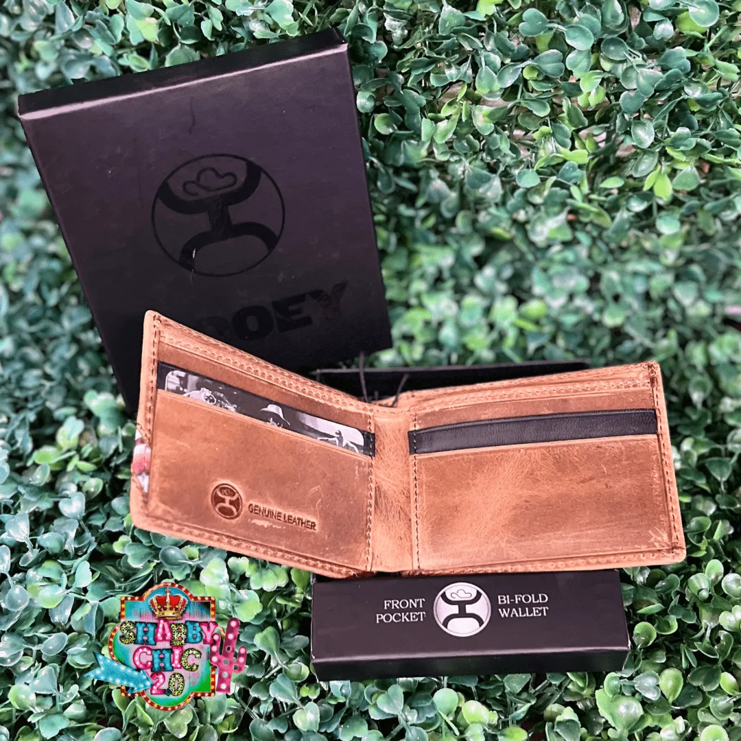 "HOOEY ORIGINAL" FRONT POCKET BIFOLD WALLET TAN W/ SUNSET SERAPE PRINT