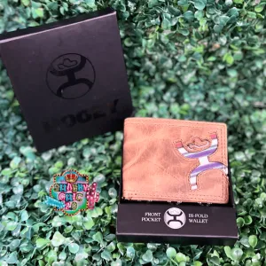 "HOOEY ORIGINAL" FRONT POCKET BIFOLD WALLET TAN W/ SUNSET SERAPE PRINT