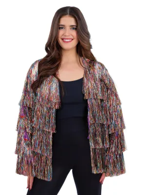 Rainbow Pride Tinsel Festival Disco Jacket