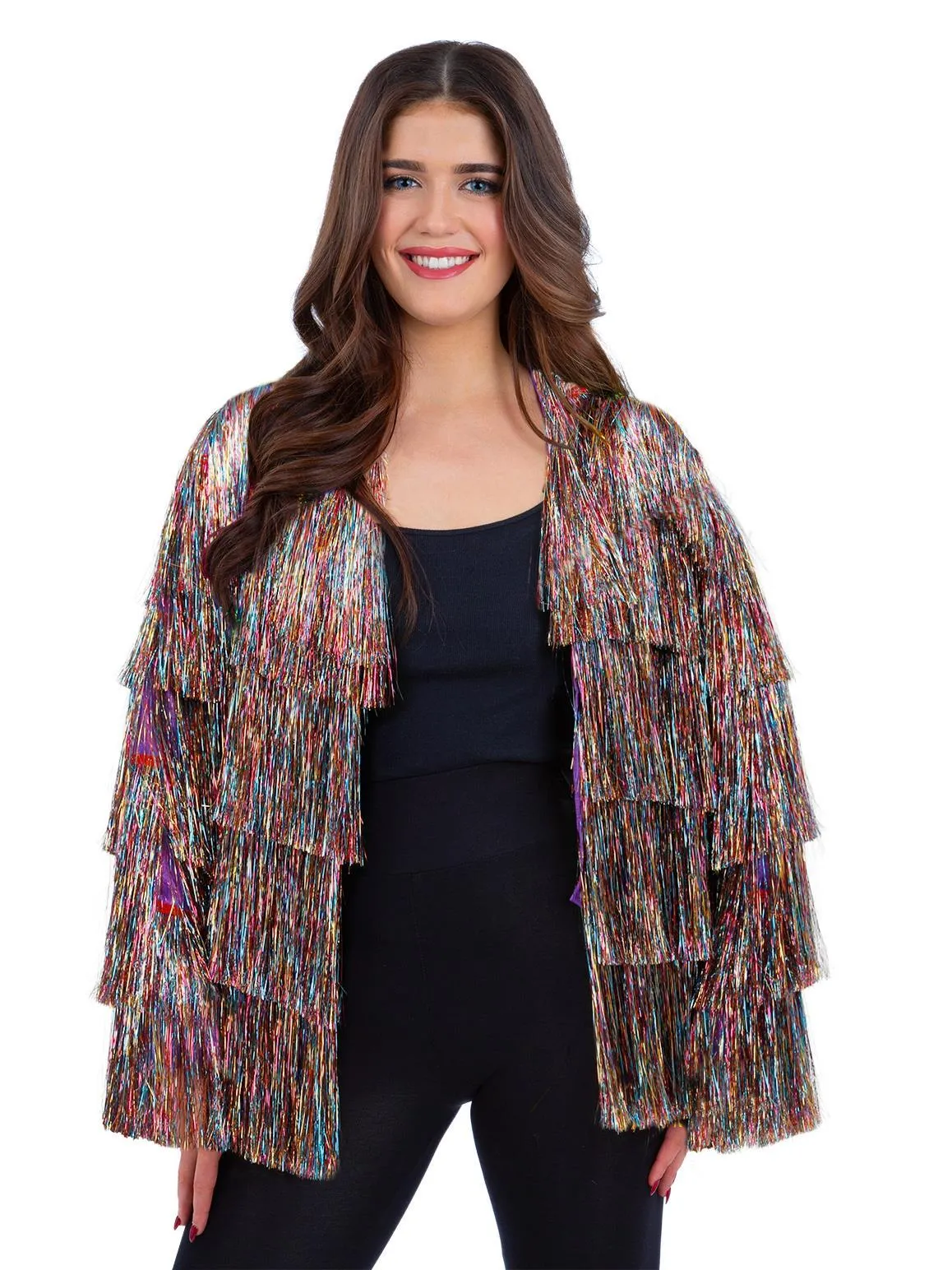 Rainbow Pride Tinsel Festival Disco Jacket