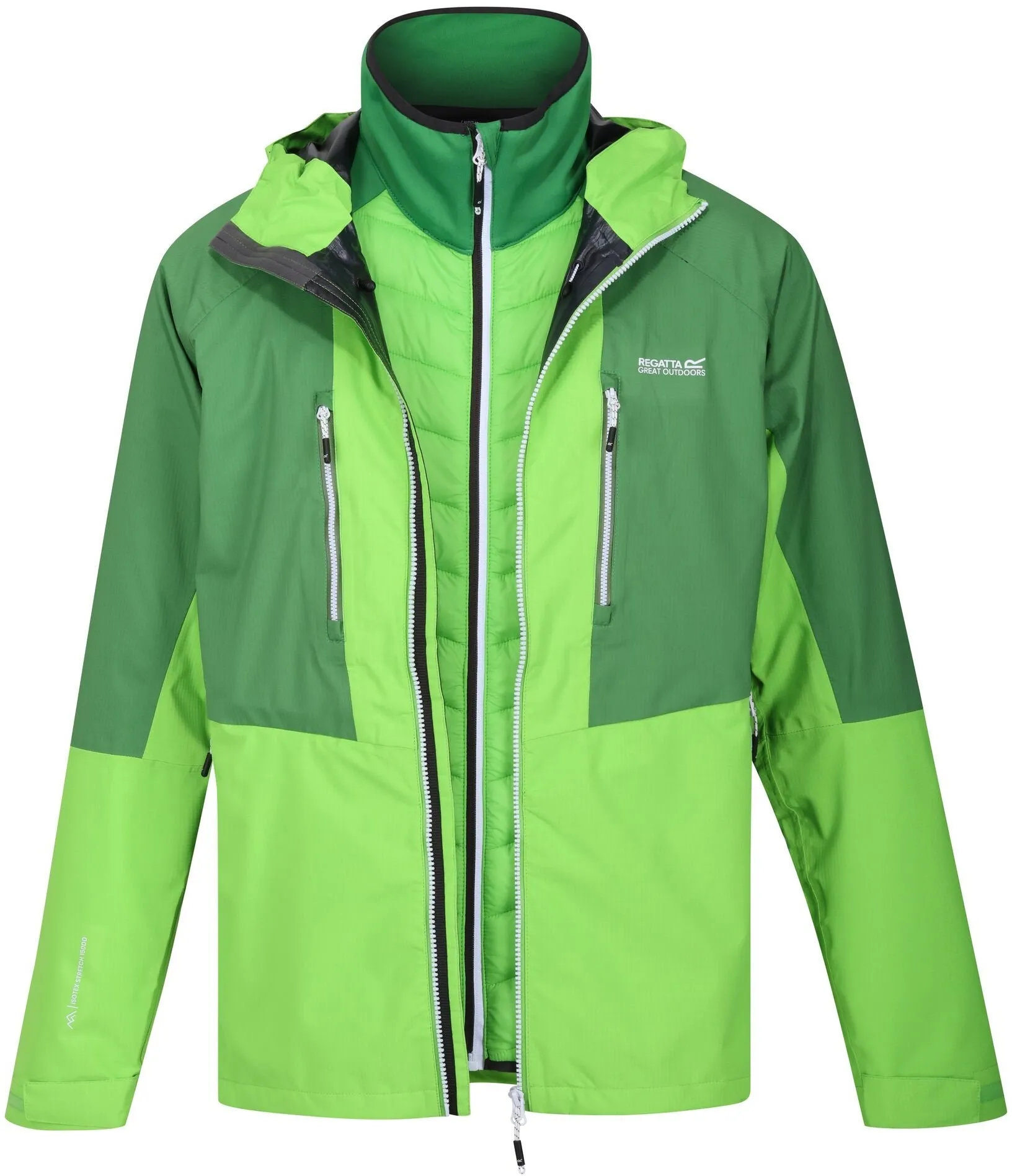 Regatta Sacramento IX 2 In 1 Mens Waterproof Jacket - Green