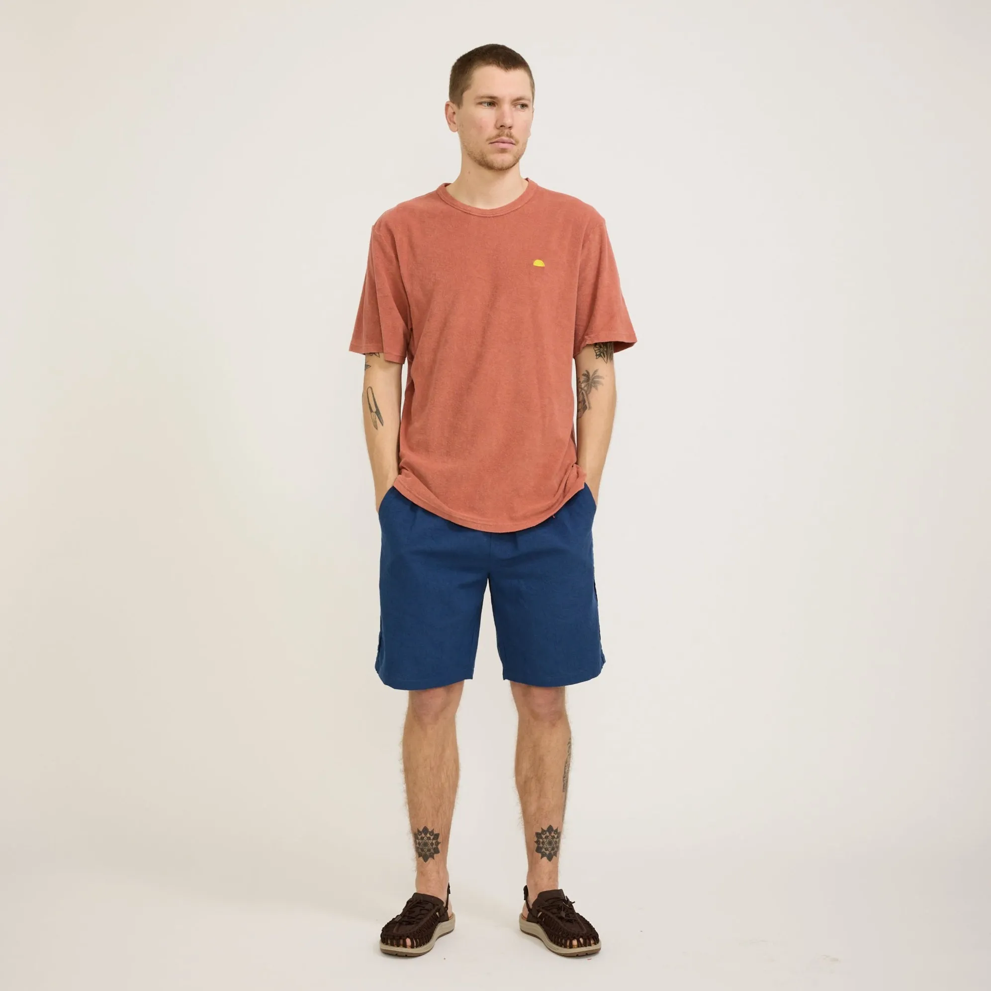 Relaxed Assembly Tee Dark Coral Terry DP