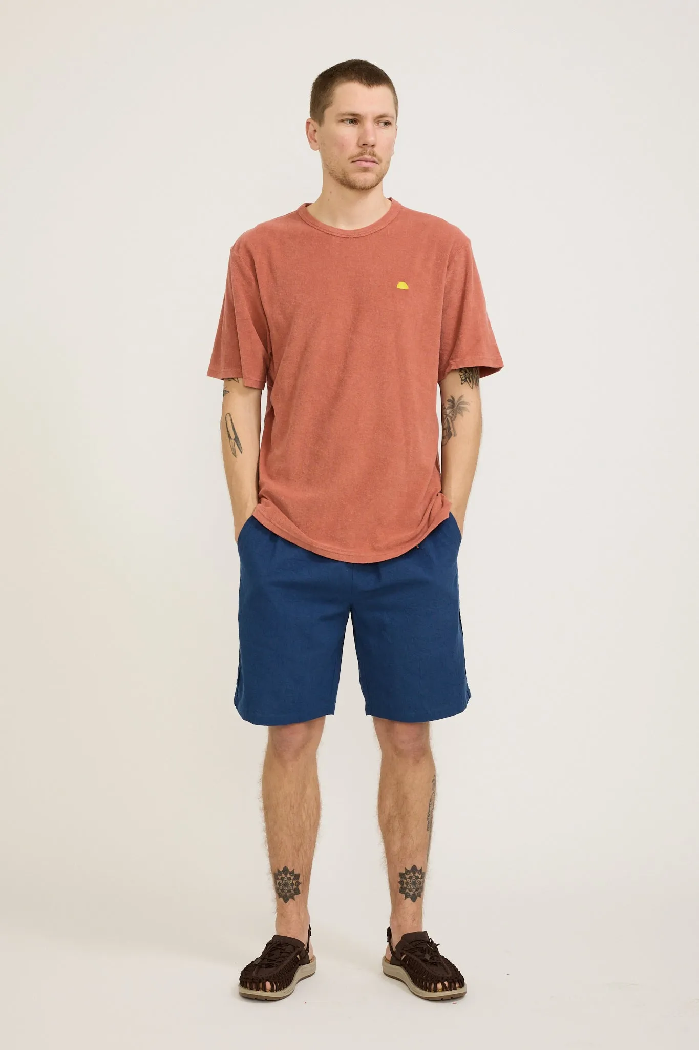 Relaxed Assembly Tee Dark Coral Terry DP