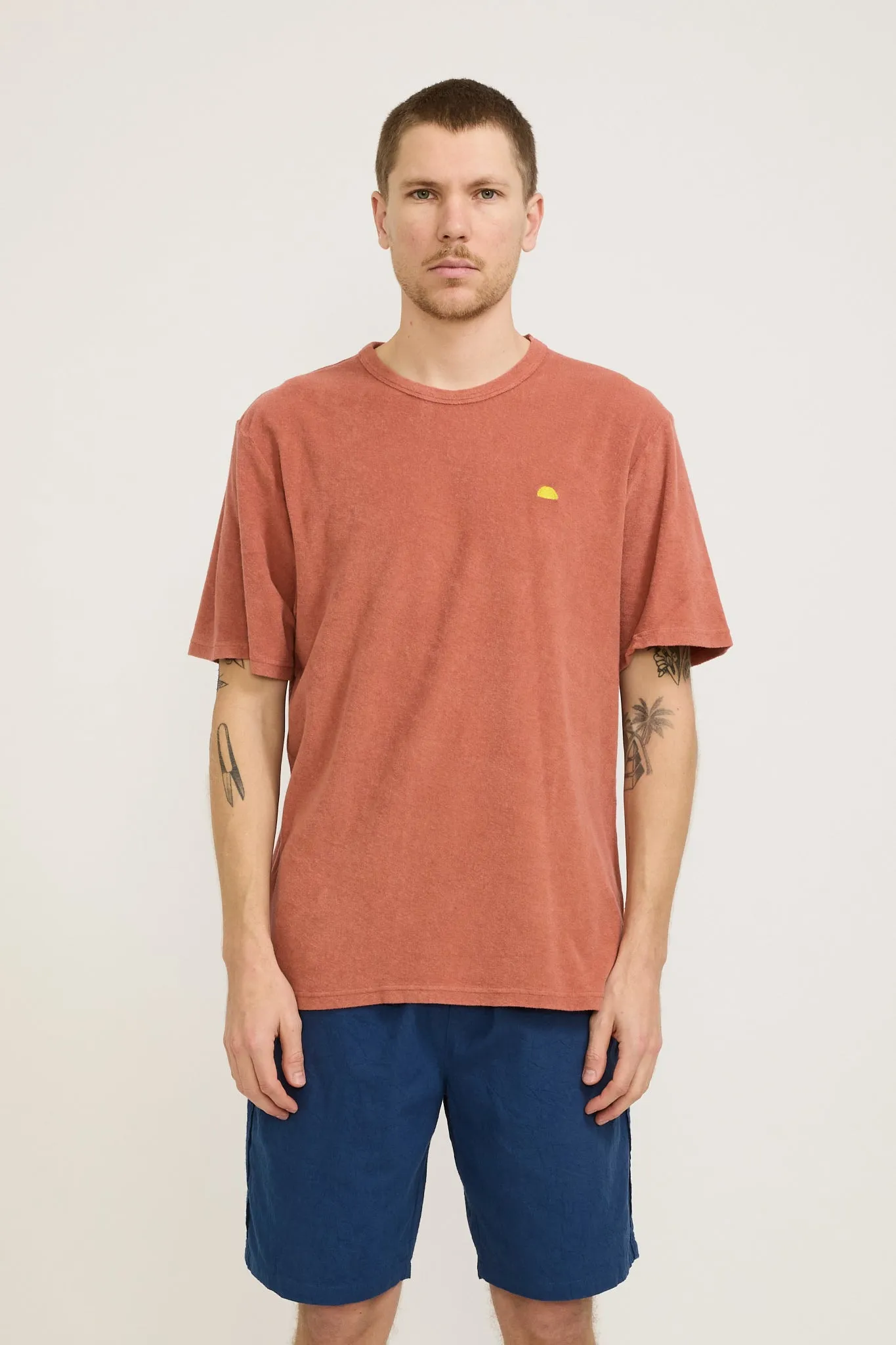 Relaxed Assembly Tee Dark Coral Terry DP