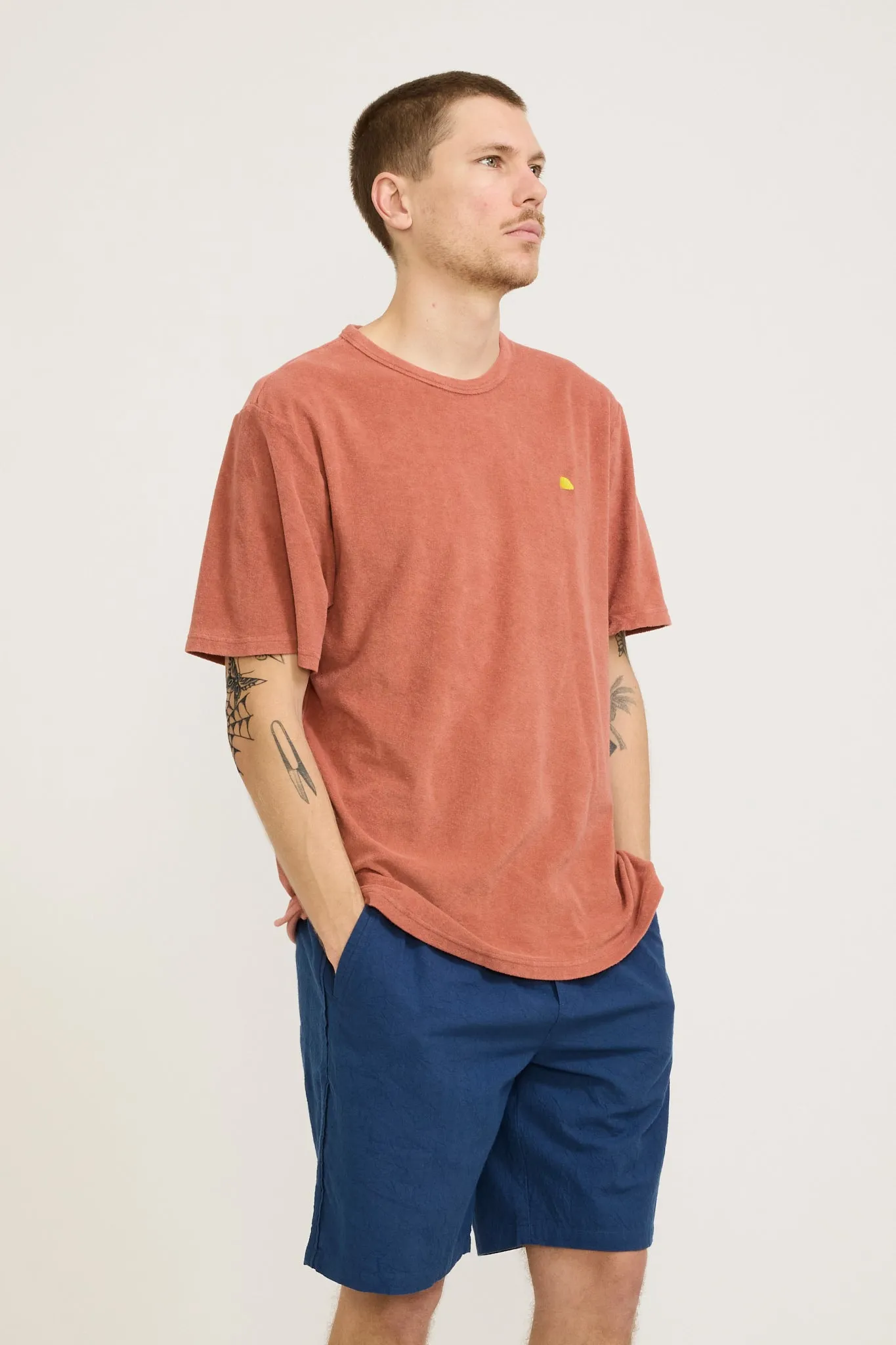 Relaxed Assembly Tee Dark Coral Terry DP