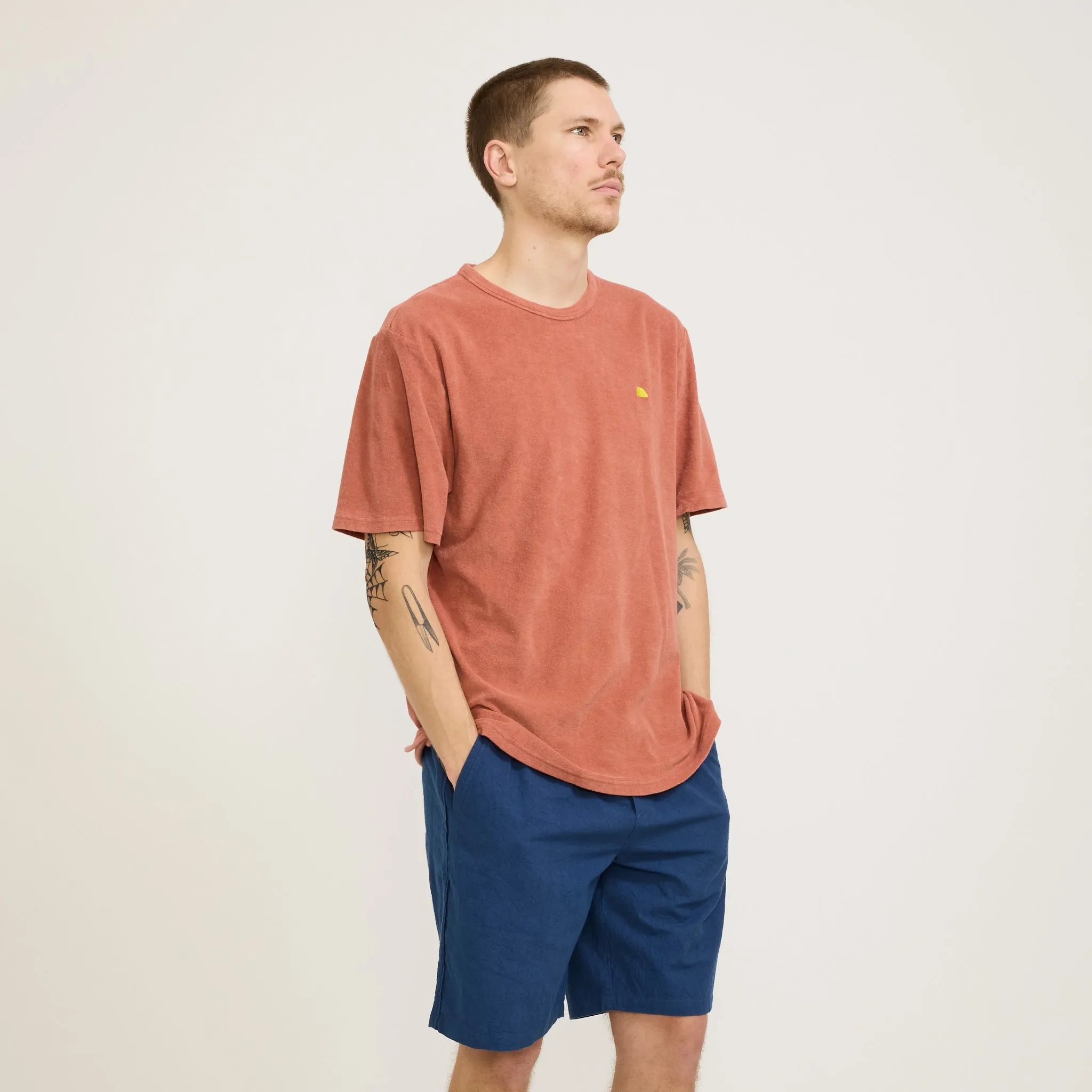 Relaxed Assembly Tee Dark Coral Terry DP