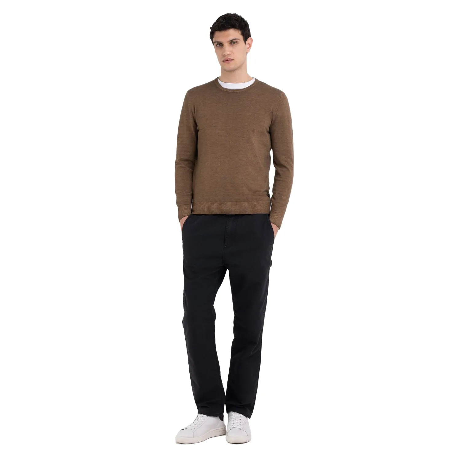 Replay Men's Crewneck sweater in wool blend