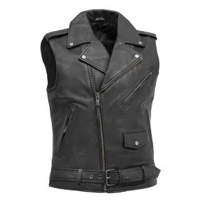 Rockin - Men's Motorcycle Leather Vest - Extreme Biker Leather