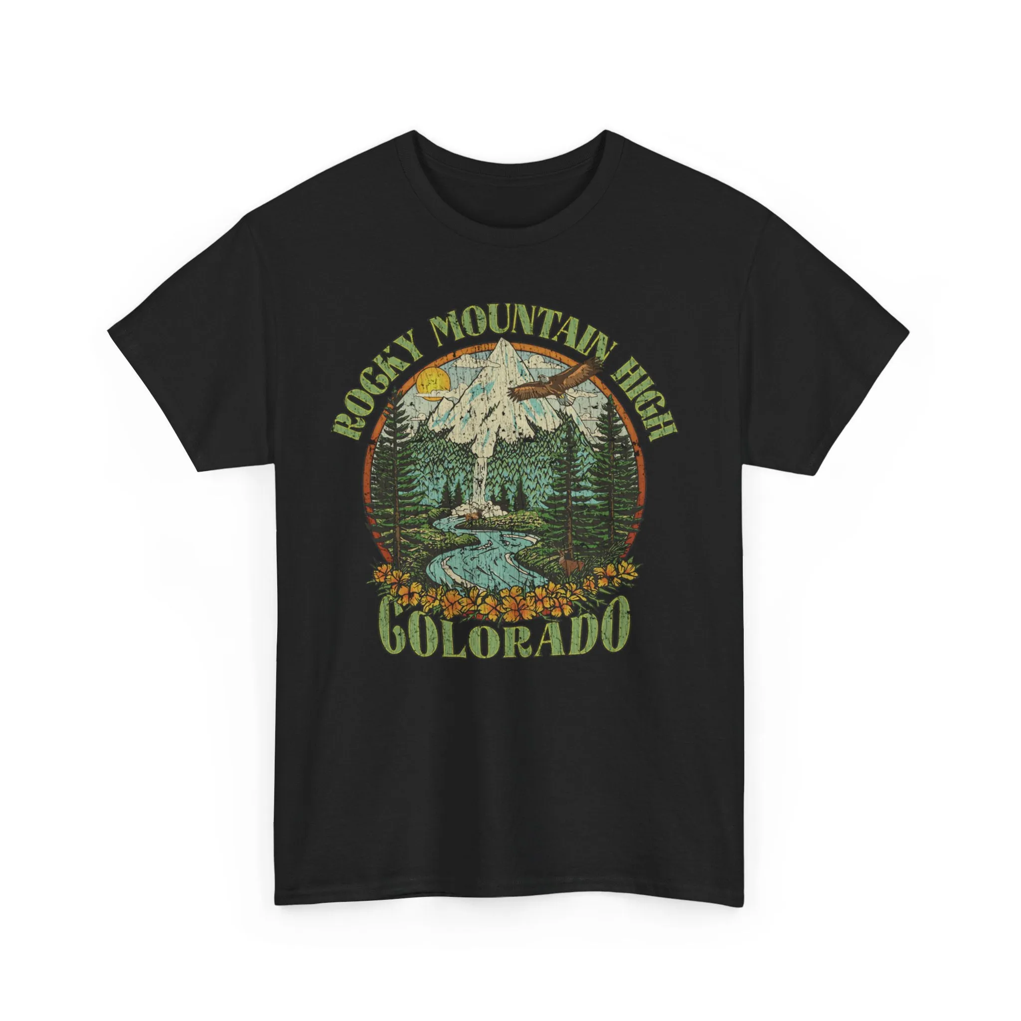 Rocky Mountain High John Denver 1972 Colorado Folk Rock T-shirt