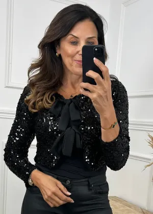 Sandra Black Sequin Bolero