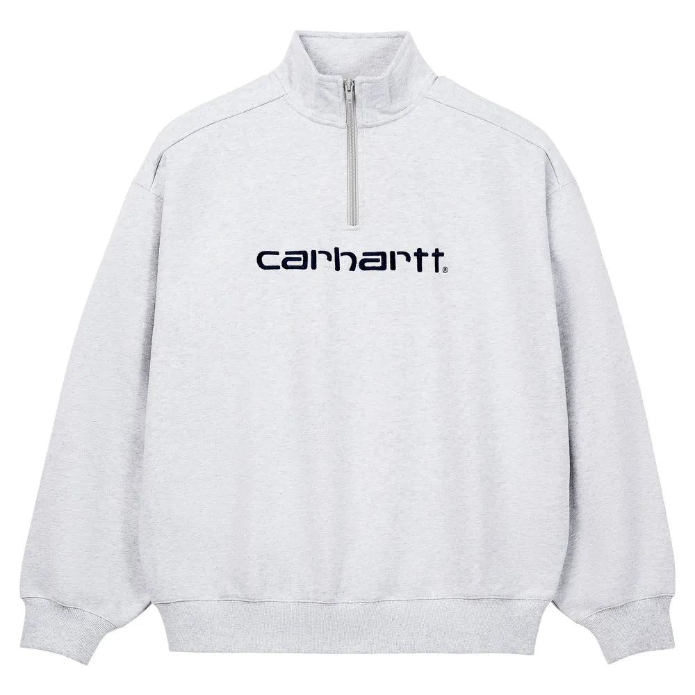 Script Half Zip Sweatshirt | Ash Heather