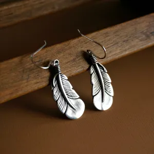 Silver Feather Earrings