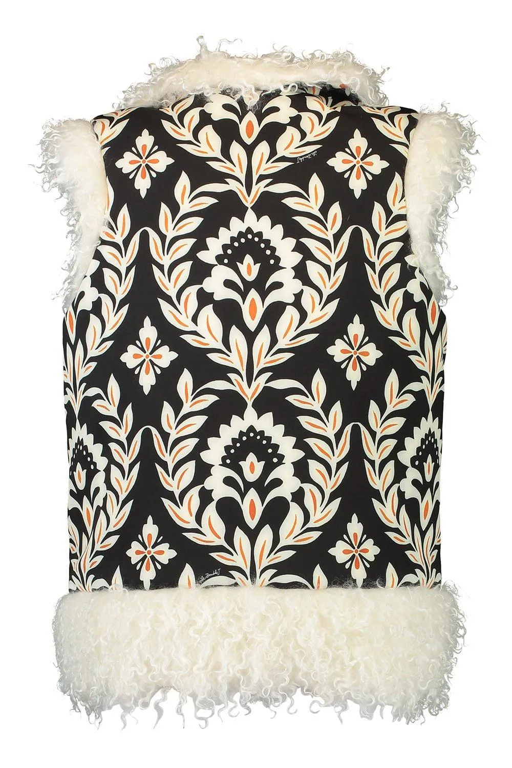 Sleeveless Folk Jacket - Ghirlanda Black