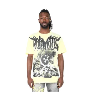 Smoke Rise Men Dystopia Fashion T-Shirt S25 Tee (Wax Yellow)