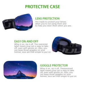 Soft and Durable Microfiber MAXJULI Goggle Cover - Fits Most Goggles, Easy to Clean, Protects Lenses from Scratches