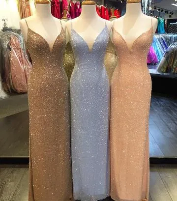 Sparkly Sequined Beaded Long Mermaid Evening Gowns Prom Dresses, QB0594
