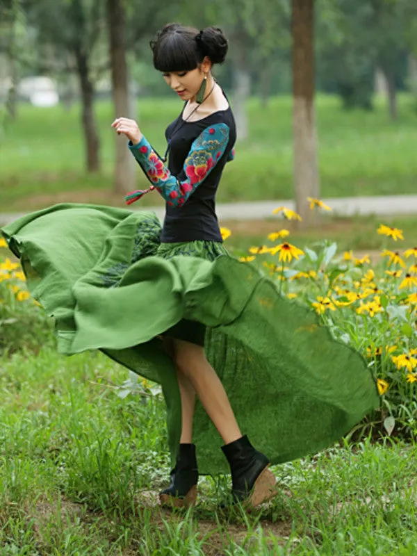 spring love embroidered top
