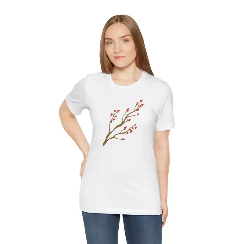 Standout Jersey Short Sleeve Red Flower Tee