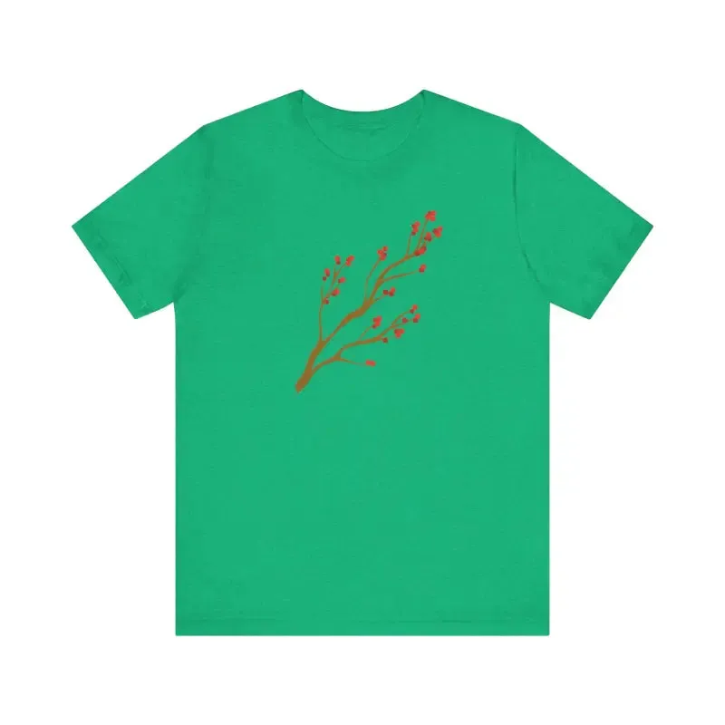Standout Jersey Short Sleeve Red Flower Tee