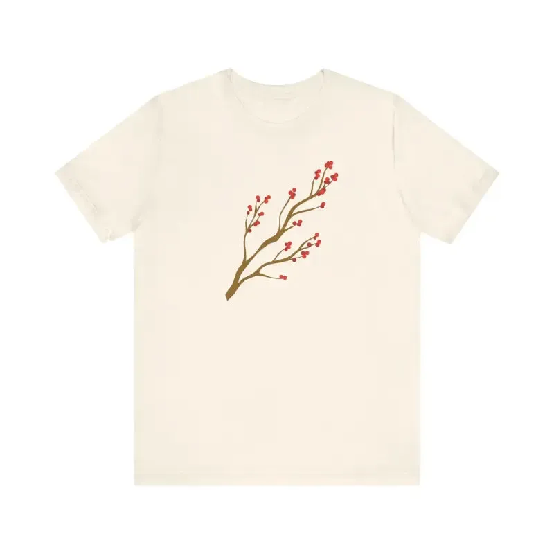Standout Jersey Short Sleeve Red Flower Tee