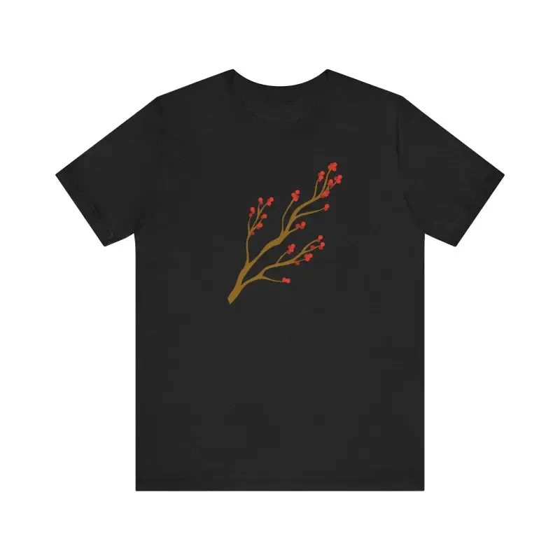 Standout Jersey Short Sleeve Red Flower Tee