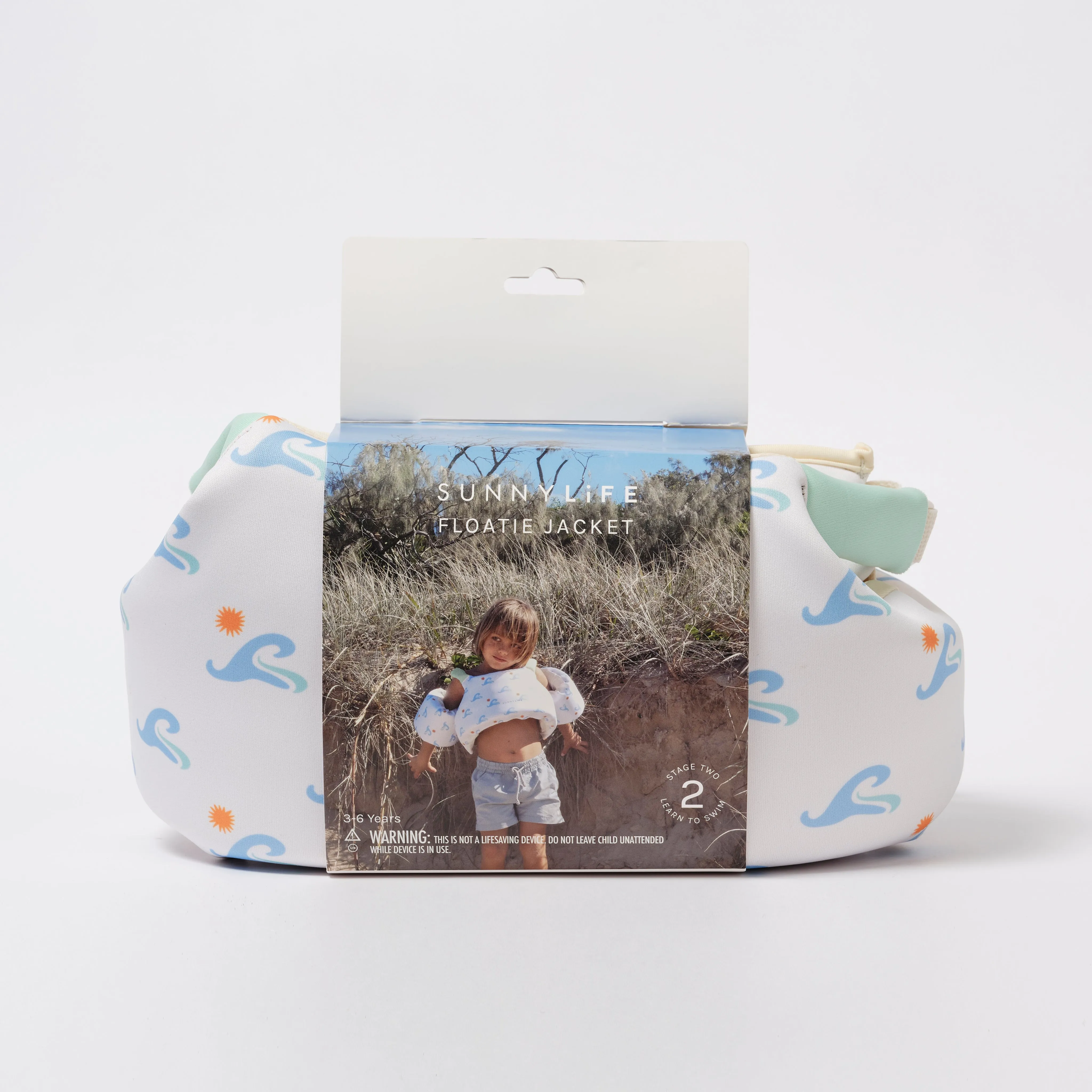 SUNNYLiFE Floatie Jacket Sid The Seagull Blue Wave