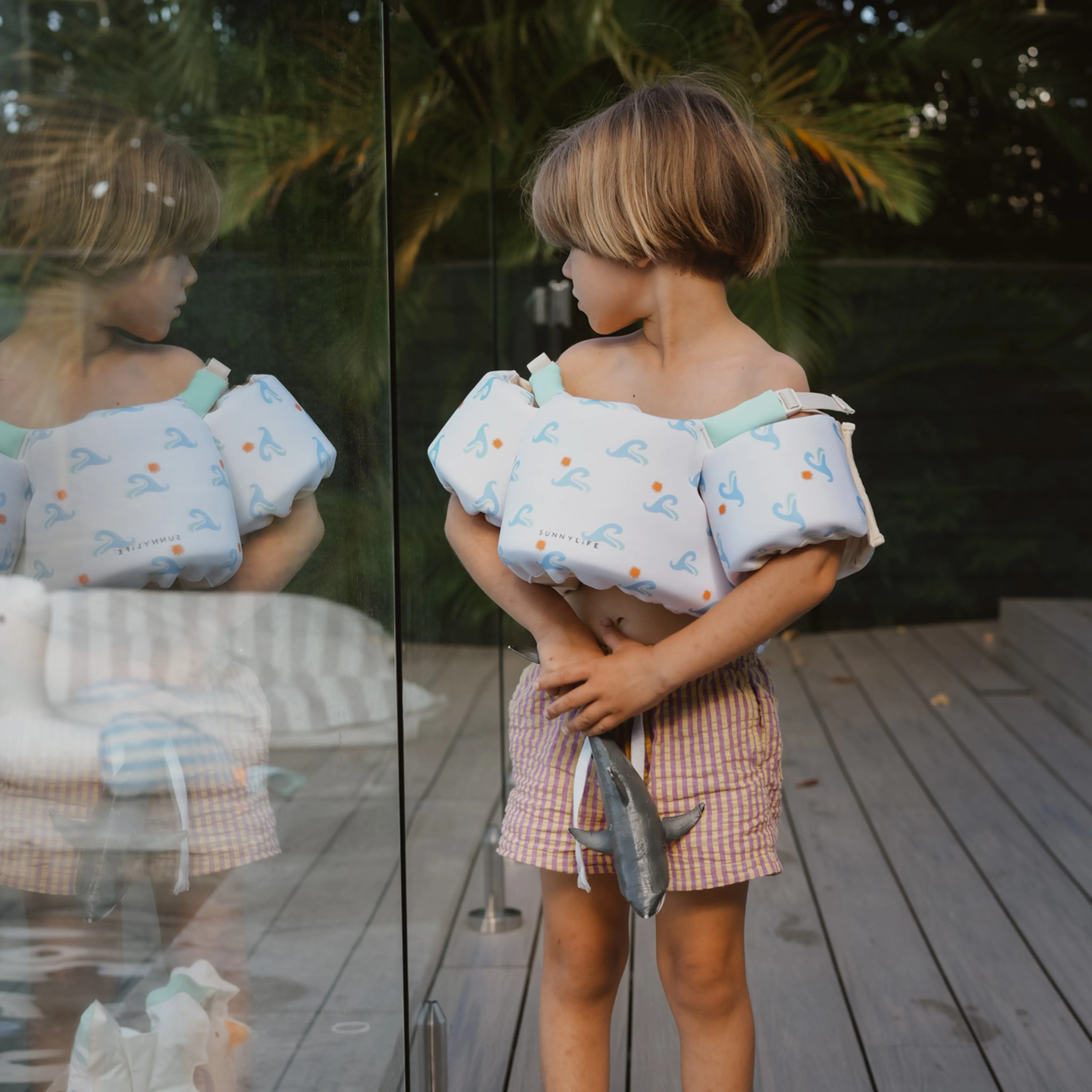 SUNNYLiFE Floatie Jacket Sid The Seagull Blue Wave