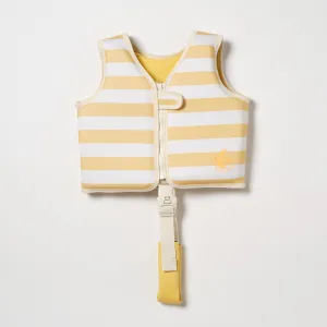 SUNNYLiFE Kids Swim Vest Sid The Seagull Mustard Stripe